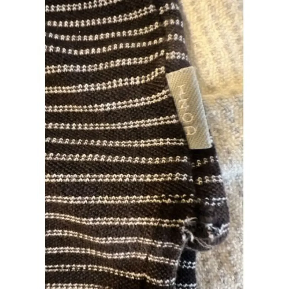 Izod Luxury Sport Polo‎ Mens L Short Sleeve Black & White Stripe - Pre Owned